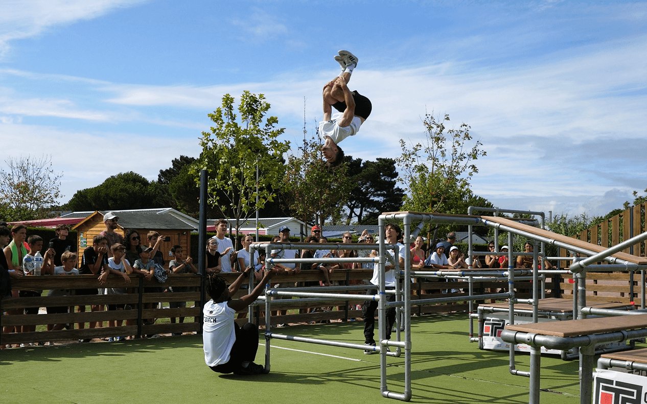 Show acrobatique de l'équipe