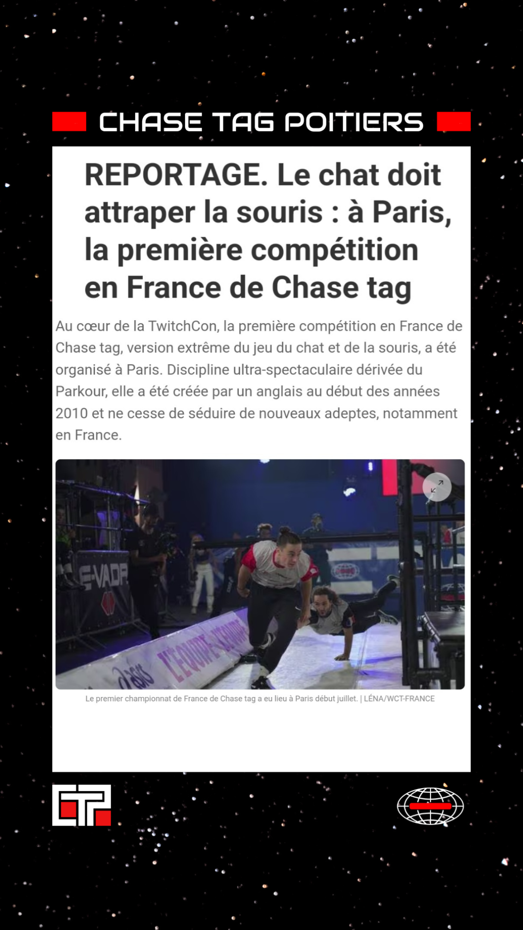 Première compétition de CHASE TAG en France